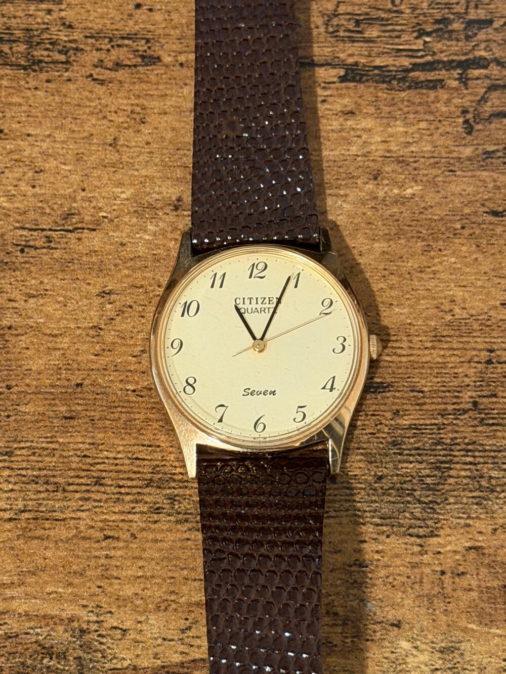 Citizen Seven 2030-060882 Gold-Tone Quartz Men’s Dress Watch